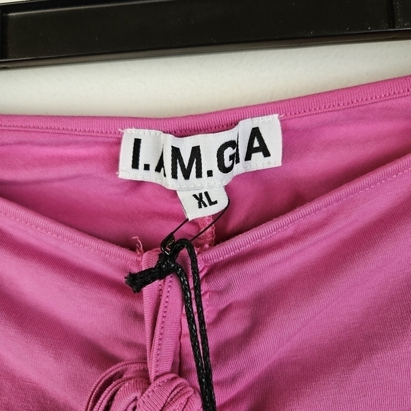 I.Am.Gia Minka Pant In Pink Size Large NWT Stretch Festival Summer NWT - Picture 6 of 9